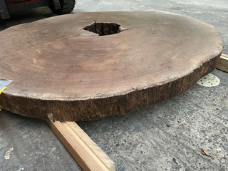 Guyana Teak houten schijf 1300mm